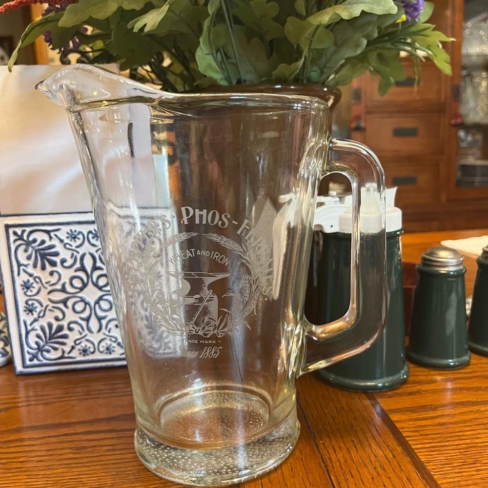 Collector’s Vintage Glass Dr Pepper Pitcher